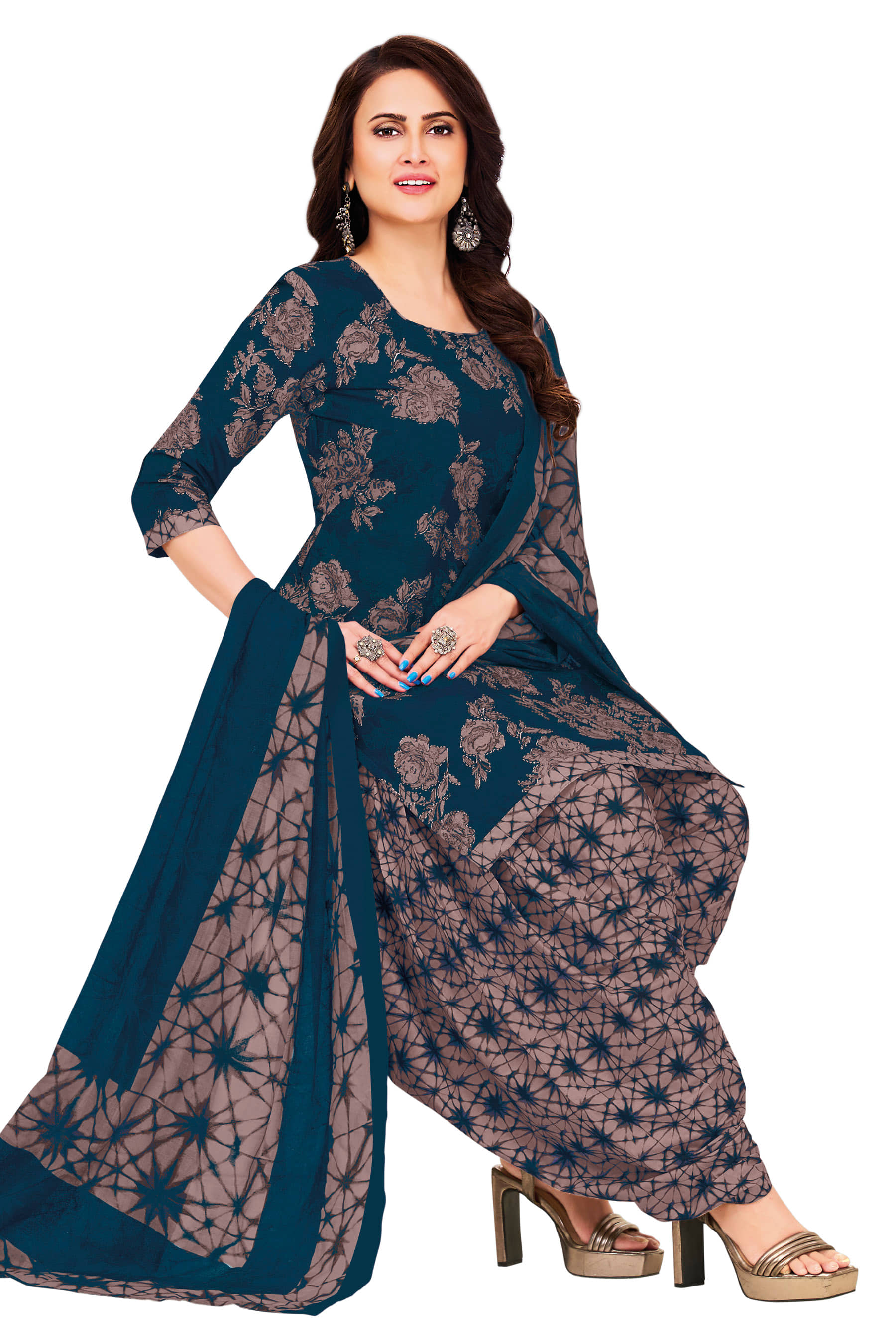 shree jeenmata collection Women's Cotton Unstitched Salwar Suit - Unstitched Fabrics | Buy online on ZillyBuy
