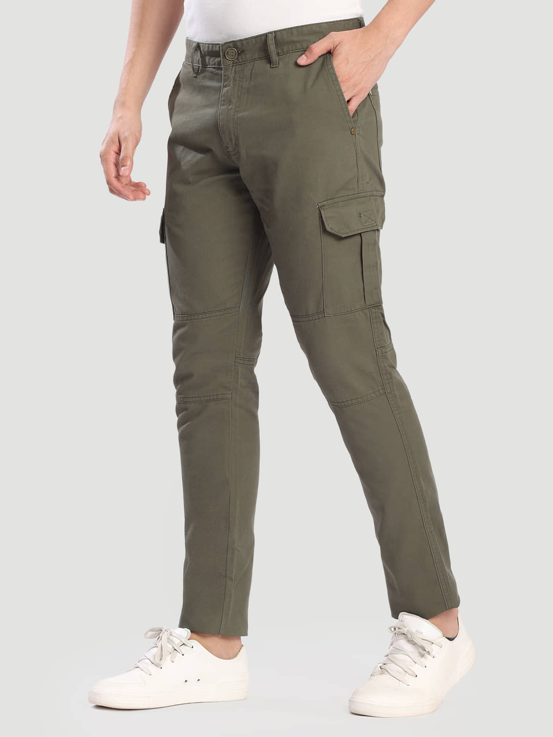 Bene Kleed Slim Men's Cargos - Olive ( Pack of 1 ) - Trousers | Buy online on ZillyBuy
