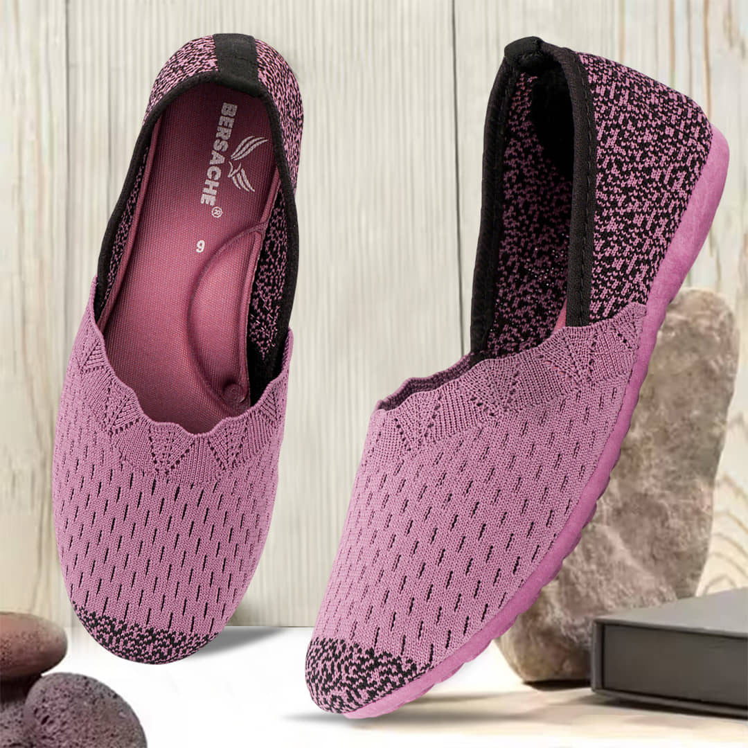 Bersache Purple Women's Ethnic Ballerinas - Casual Shoes | Buy online on ZillyBuy