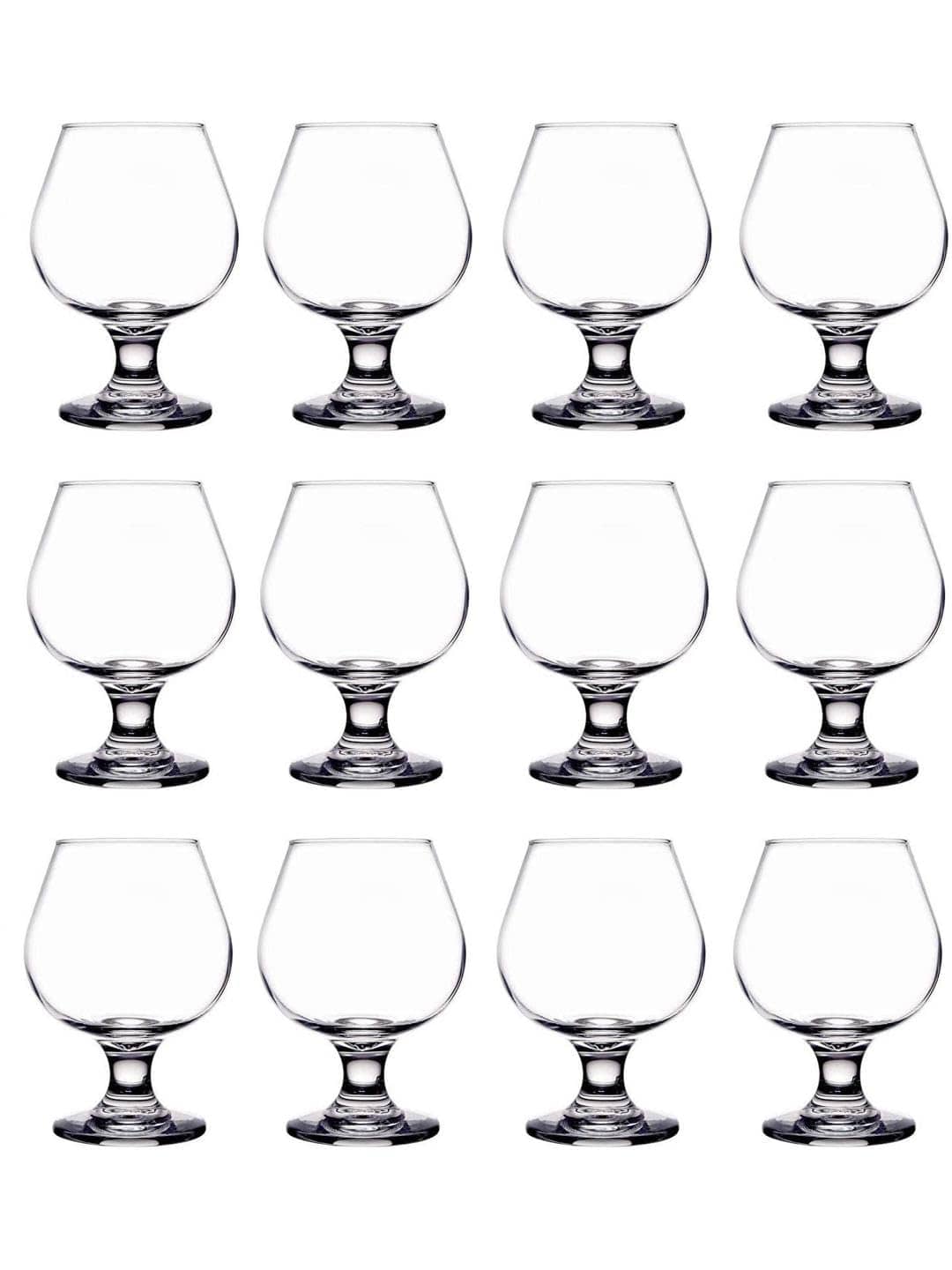 AFAST Classic Clear Wine Glass Plain Wine Glasses 300 ml ( Pack of 12 ) Transparent