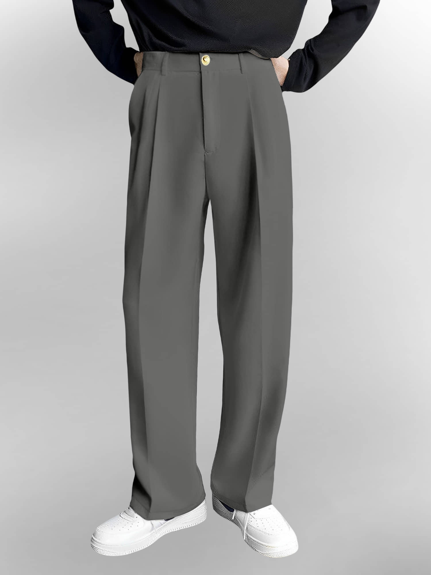 FTX Loose Men's Korean Pant - Dark Grey ( Pack of 1 ) - Trousers | Buy online on ZillyBuy
