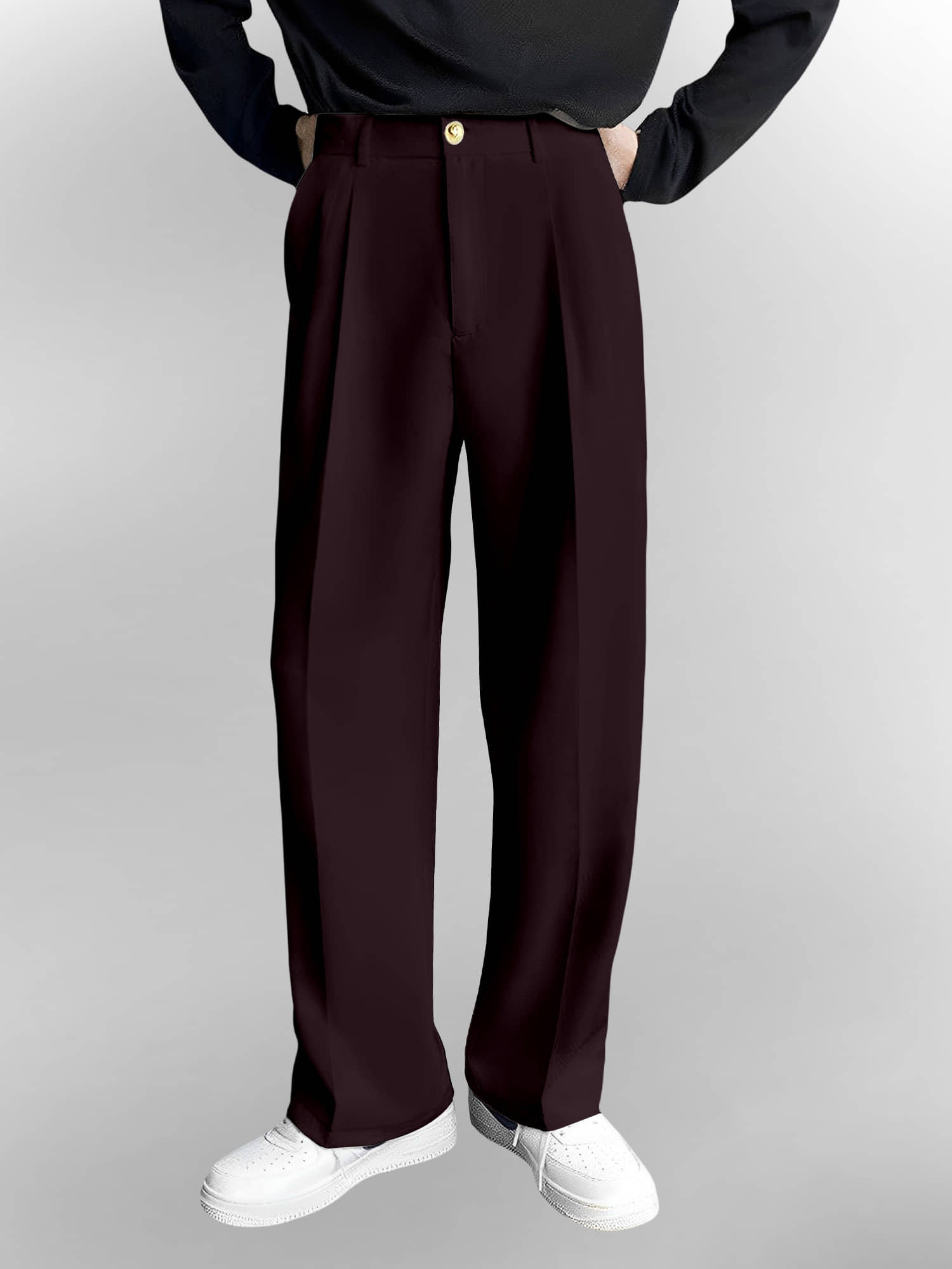 FTX Loose Men's Korean Pant - Wine ( Pack of 1 ) - Trousers | Buy online on ZillyBuy