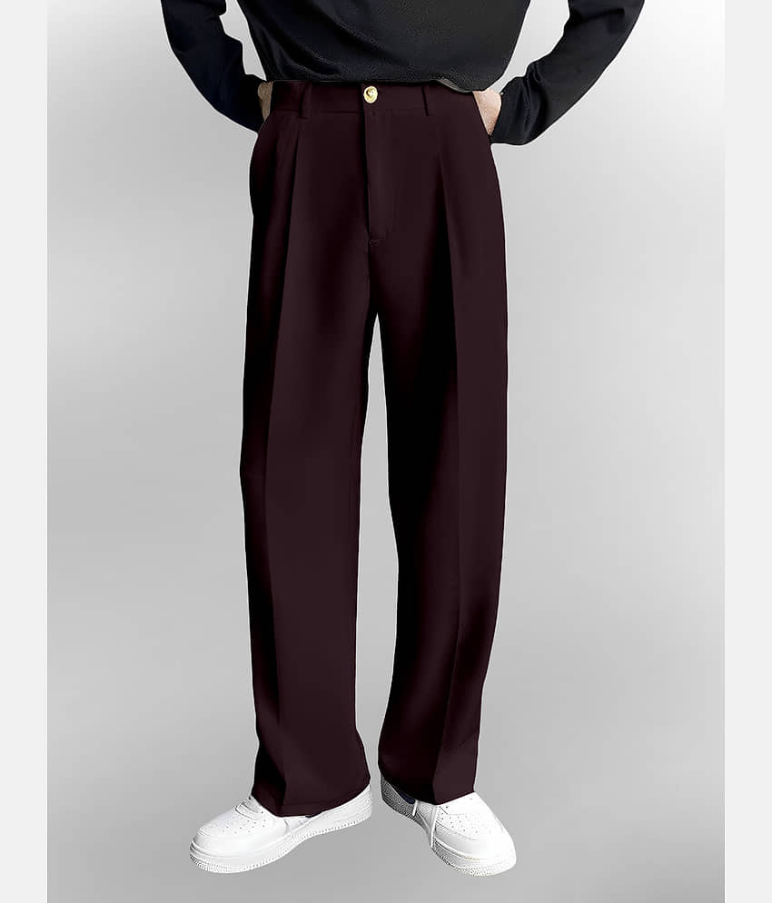FTX Loose Men's Korean Pant - Wine ( Pack of 1 ) - Trousers | Buy online on ZillyBuy