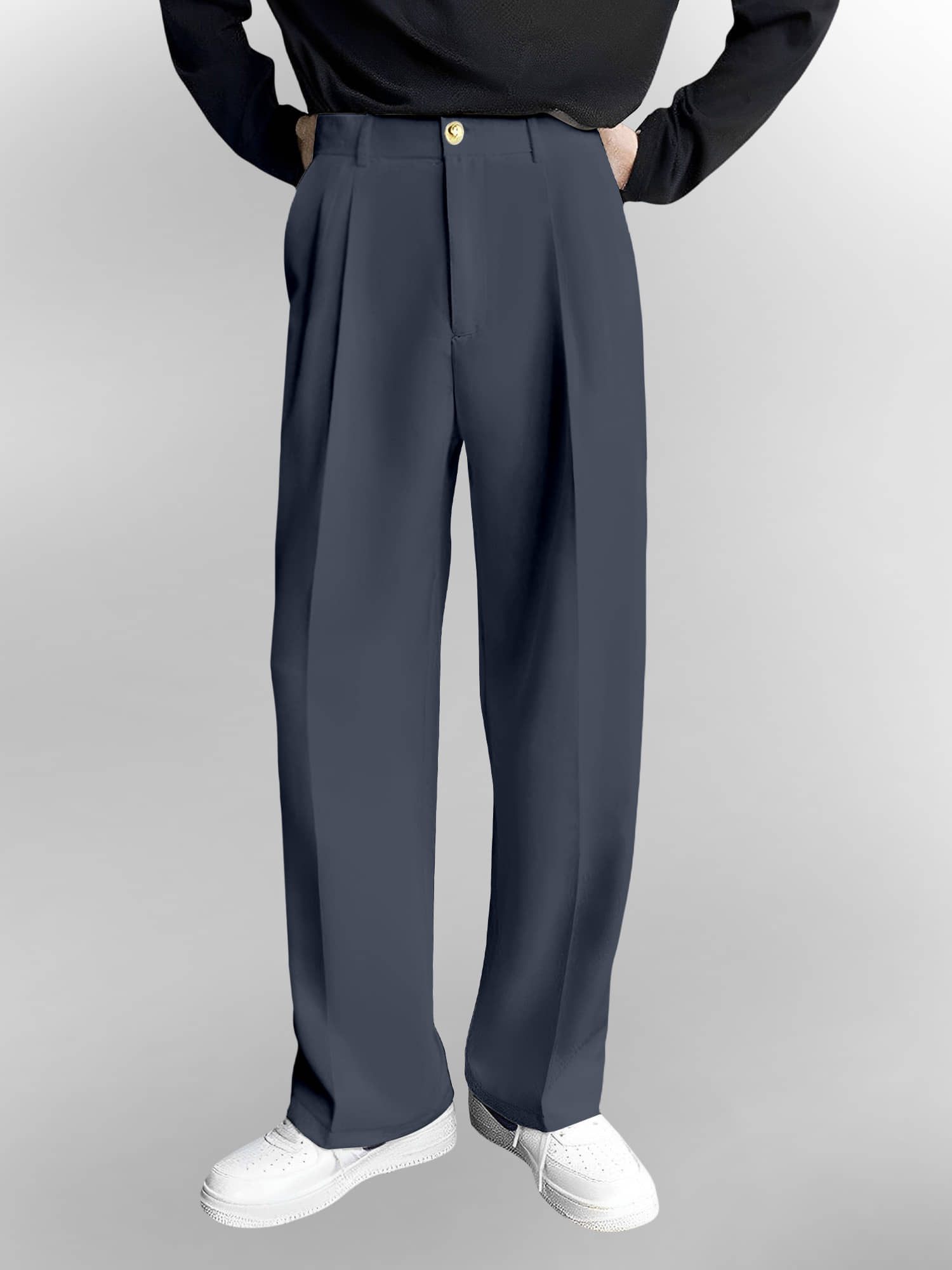 FTX Loose Men's Korean Pant - Blue ( Pack of 1 ) - Trousers | Buy online on ZillyBuy