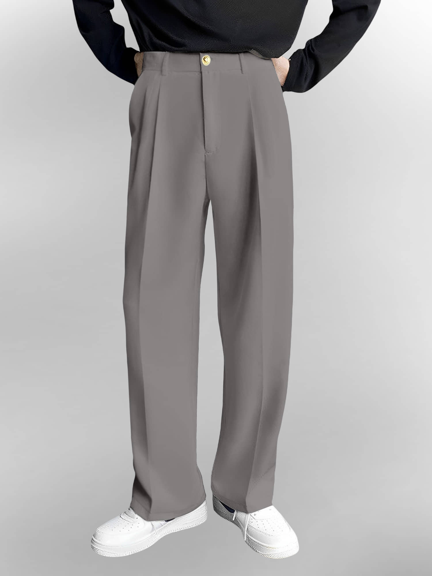 FTX Loose Men's Korean Pant - Grey ( Pack of 1 ) - Trousers | Buy online on ZillyBuy
