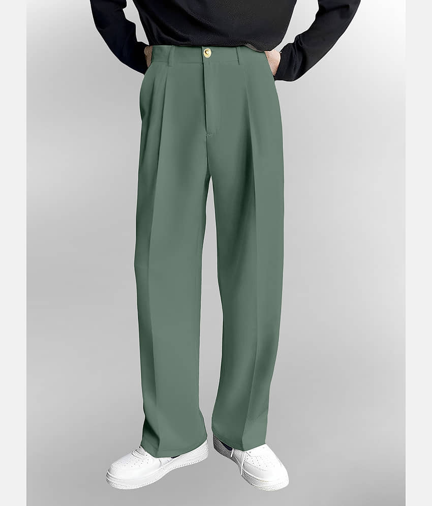 FTX Loose Men's Korean Pant - Olive ( Pack of 1 ) - Trousers | Buy online on ZillyBuy