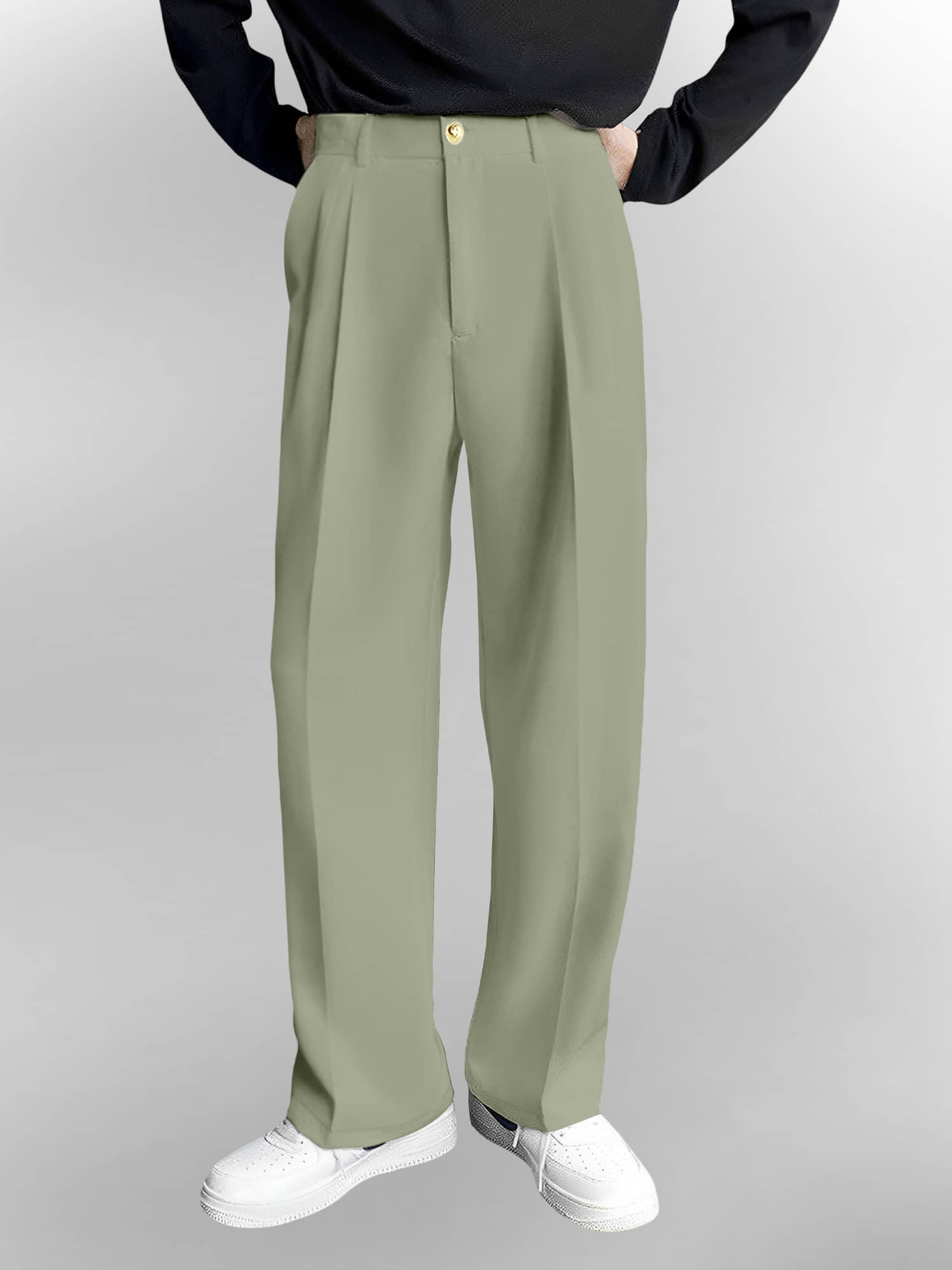 FTX Loose Men's Korean Pant - Olive ( Pack of 1 ) - Trousers | Buy online on ZillyBuy