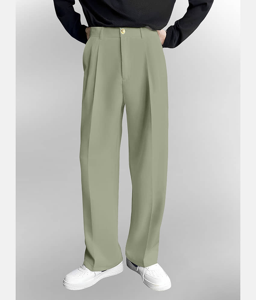 FTX Loose Men's Korean Pant - Olive ( Pack of 1 ) - Trousers | Buy online on ZillyBuy