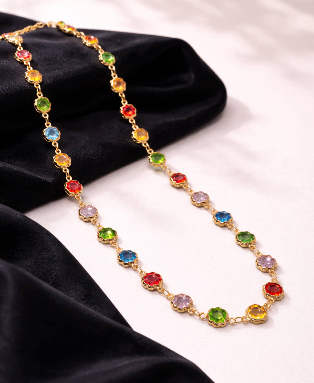 JIPPA Multi Color Metal Necklace ( Pack of 1 )