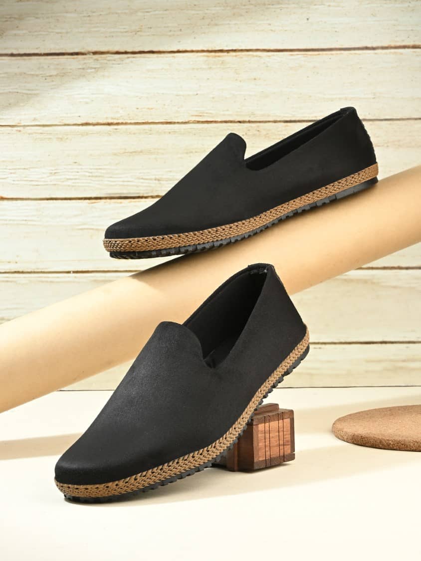 Rising Wolf Black Men's Slip on Shoes - Formal Shoes | Buy online on ZillyBuy