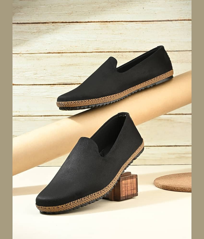 Rising Wolf Black Men's Slip on Shoes - Formal Shoes | Buy online on ZillyBuy