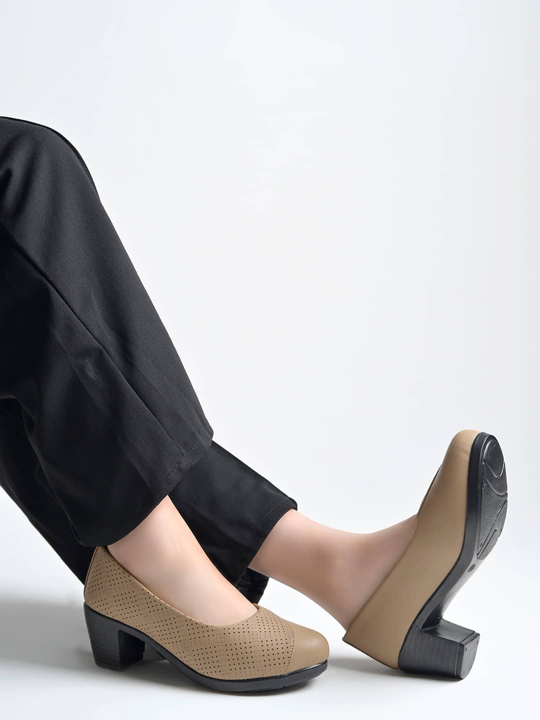 Shoetopia Beige Women's Pumps Heels - Heels | Buy online on ZillyBuy