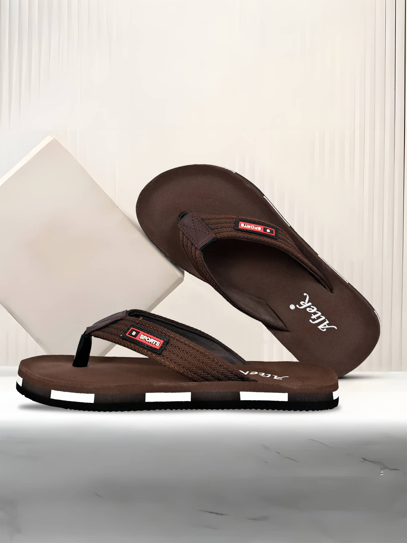 Altek Brown Men's Thong Flip Flop