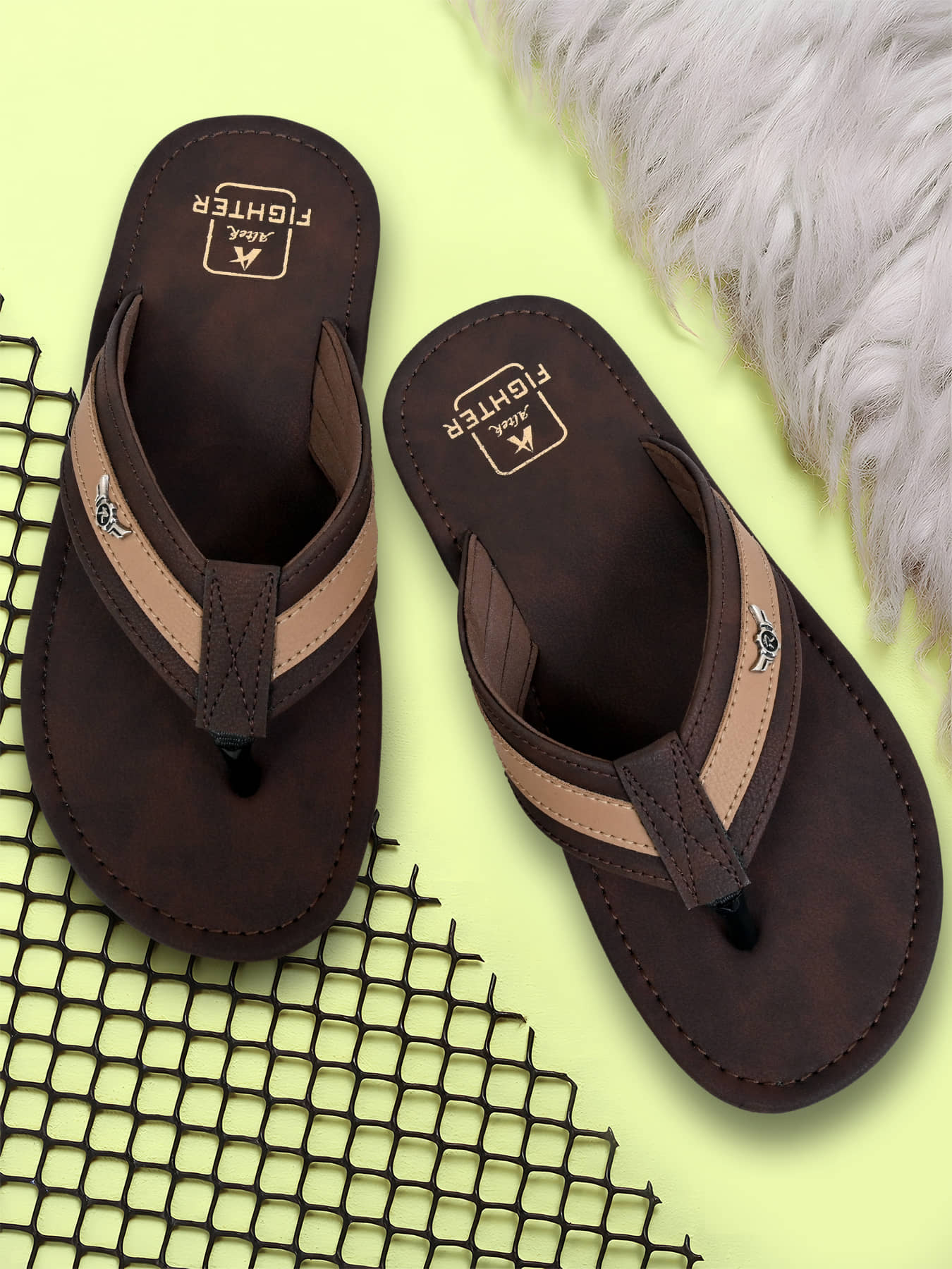 Chappal Wala Brown Men's Thong Flip Flop