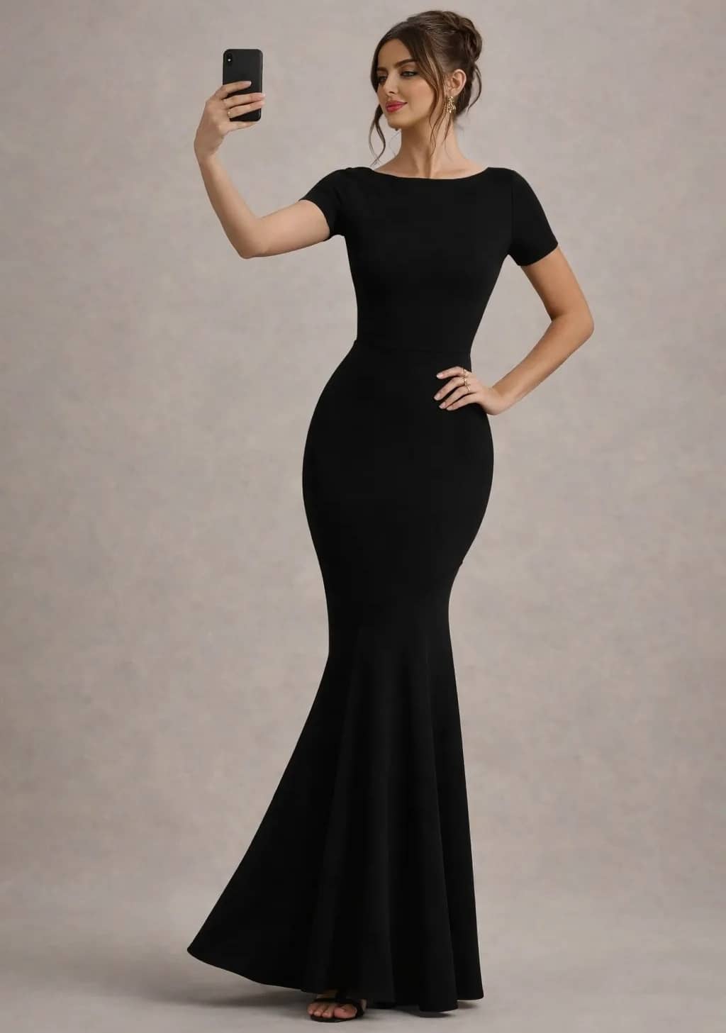 Traquila Women Lycra Bodycon Dress ( Black )