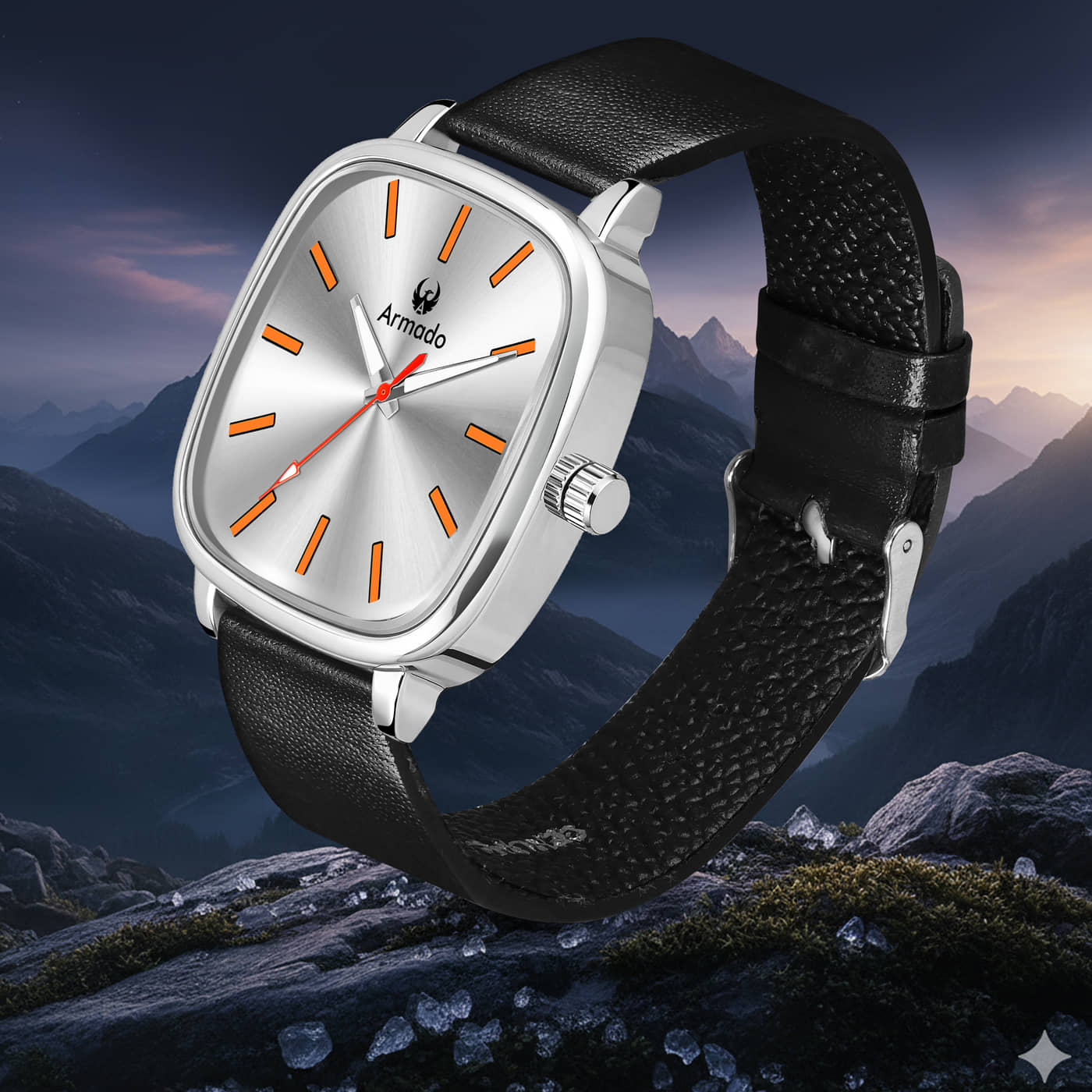 Armado Brown Leather Analog Men's Watch