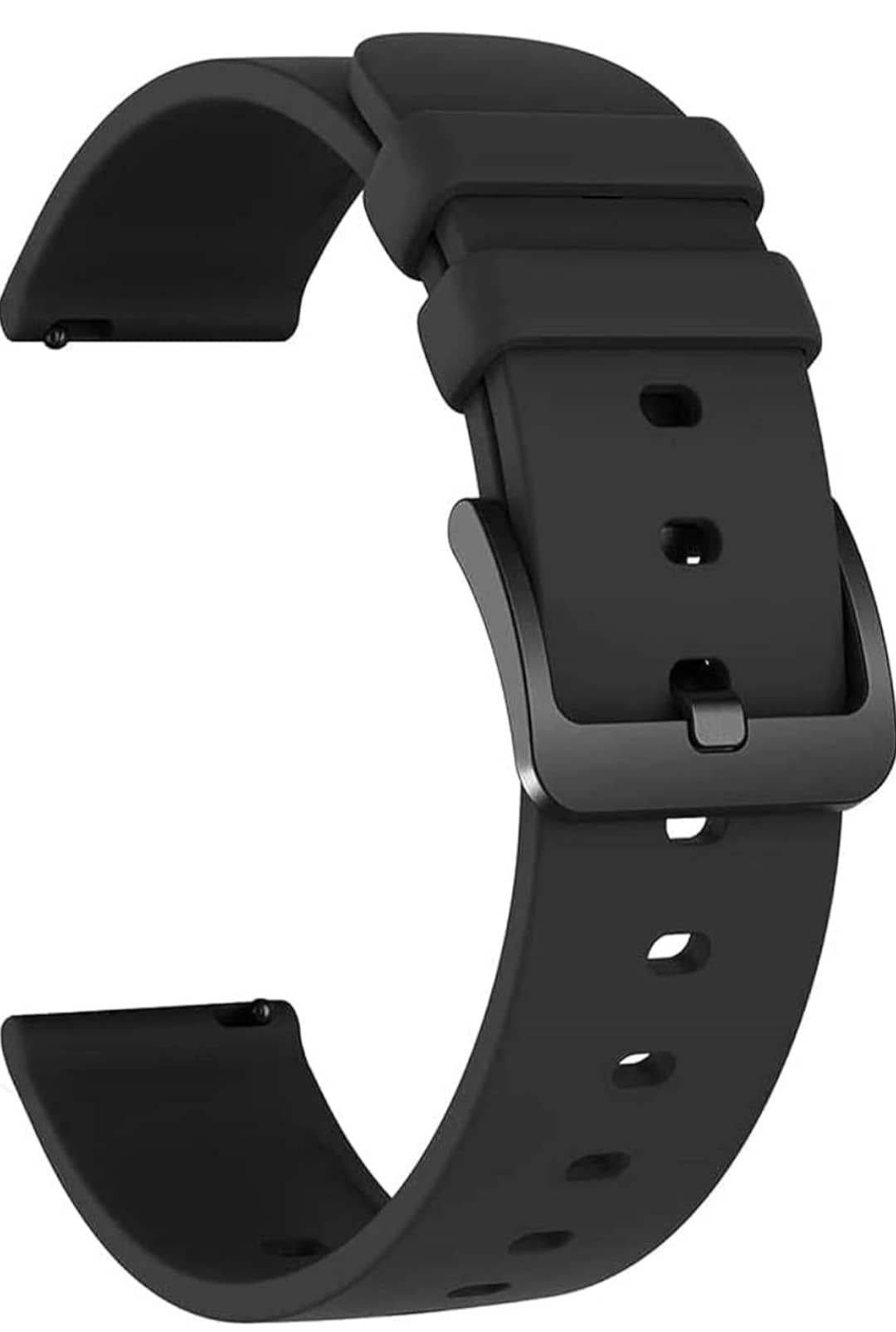 Kriss collection 22mm black silicone smart watch strap for all brand smart watches.