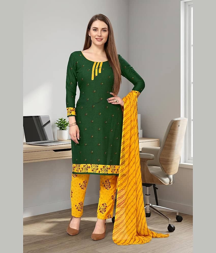 Kashvi Sarees Women's Crepe Unstitched Salwar Suit - Unstitched Fabrics | Buy online on ZillyBuy
