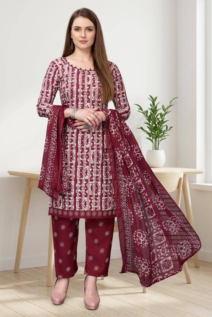 Kashvi Sarees Women's Crepe Unstitched Salwar Suit - Unstitched Fabrics | Buy online on ZillyBuy