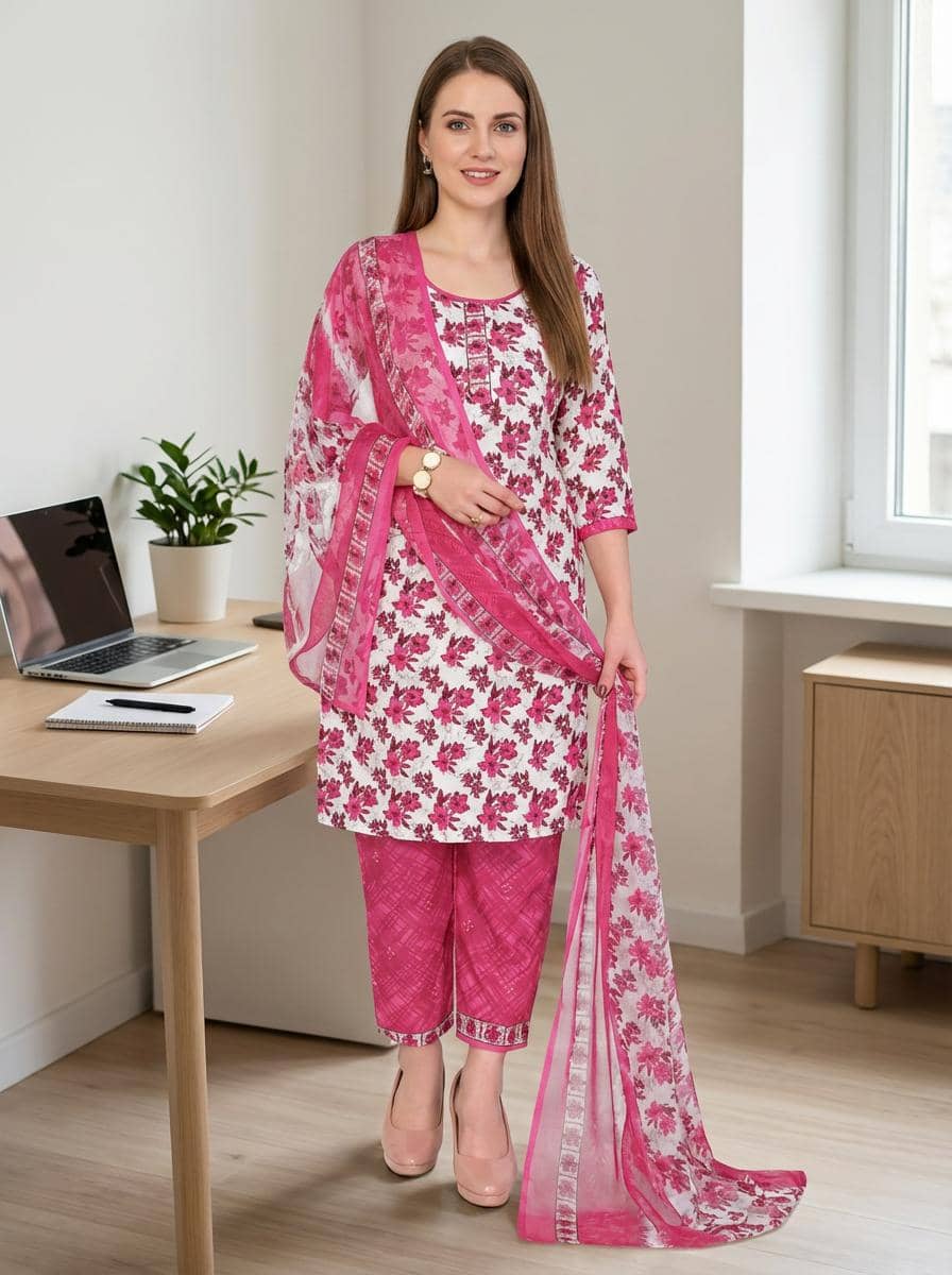Kashvi Sarees Women's Crepe Unstitched Salwar Suit - Unstitched Fabrics | Buy online on ZillyBuy