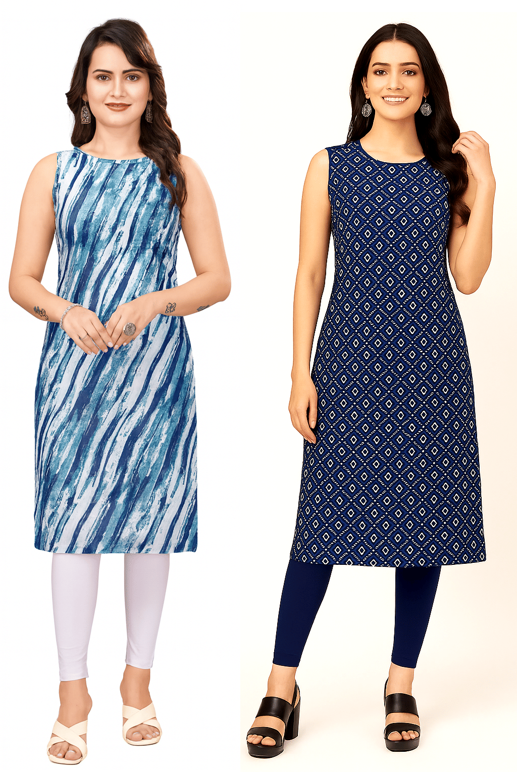 TATHASTU FASHION Women Crepe Printed Straight Kurti ( Multicoloured ) - Kurtis, Tunics | Buy online on ZillyBuy