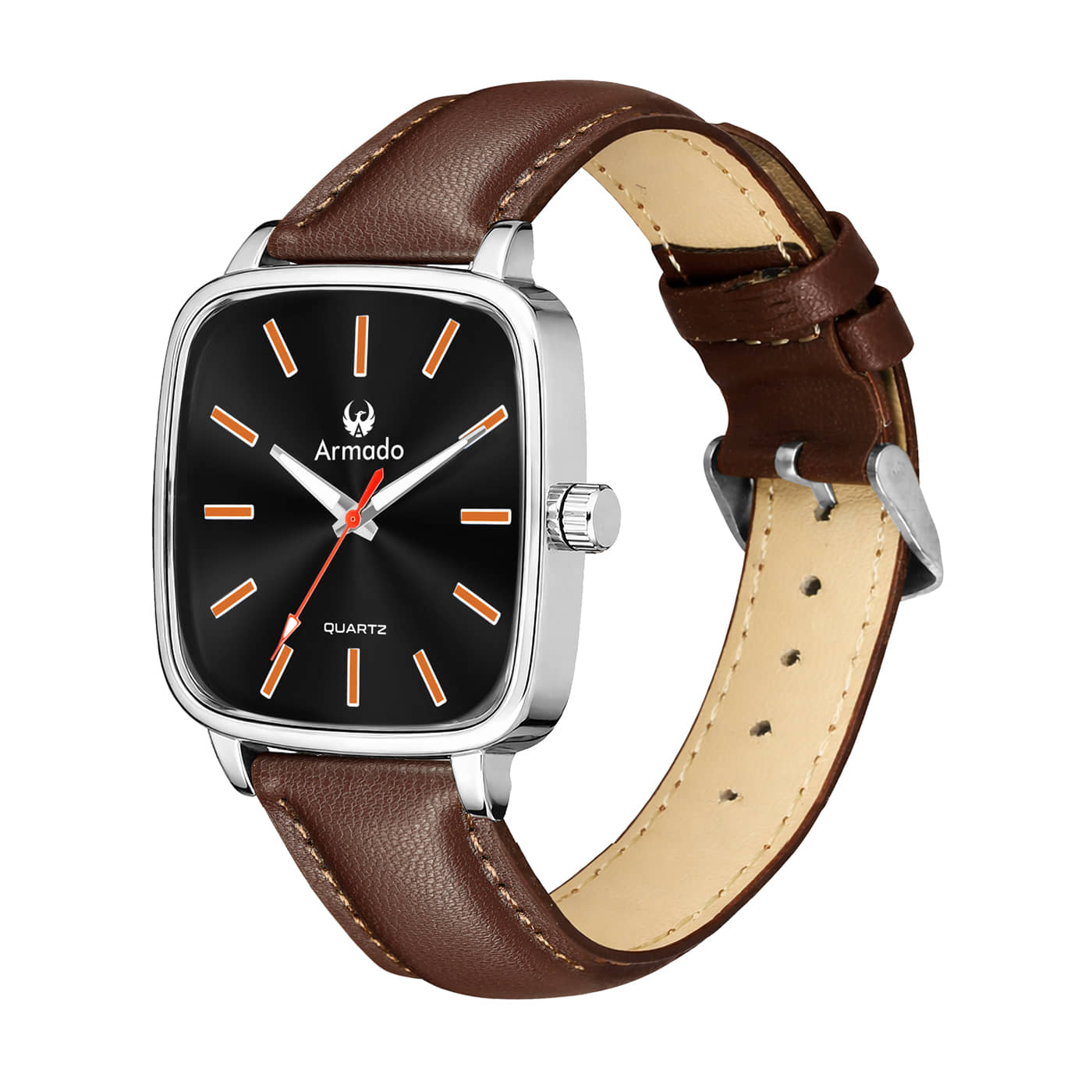 Armado Brown Leather Analog Men's Watch