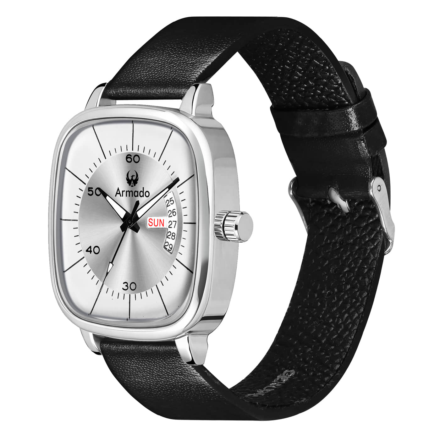 Armado Black Leather Analog Men's Watch