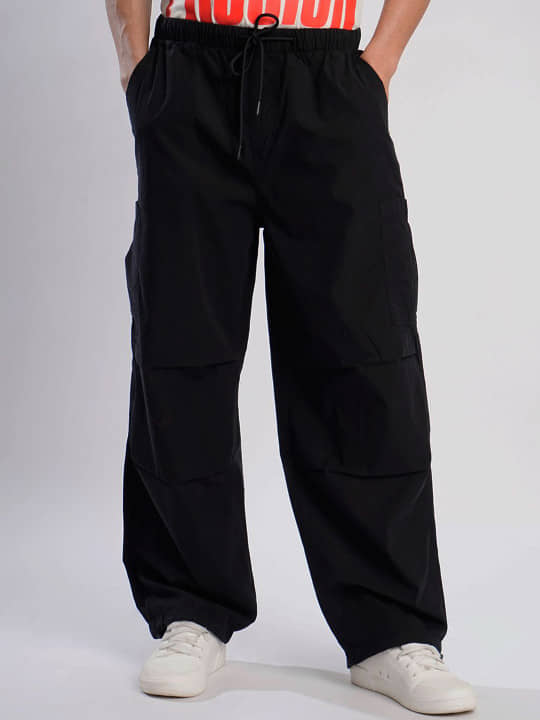 Bene Kleed Parachute Men's Cargos - Black ( Pack of 1 ) - Trousers | Buy online on ZillyBuy