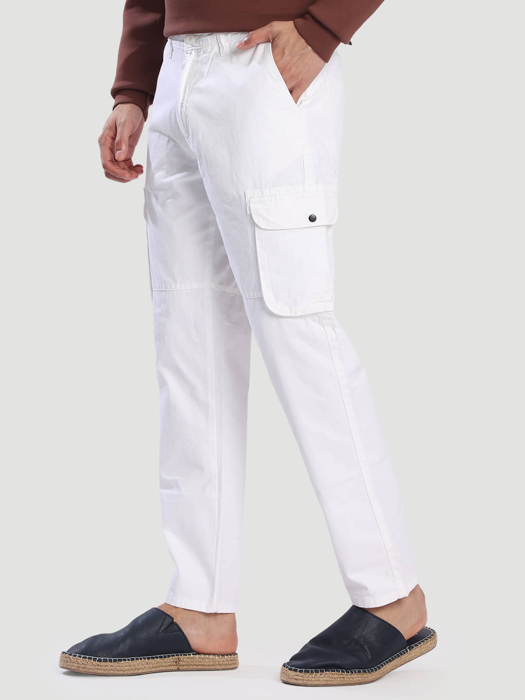 Bene Kleed Regular Men's Cargos - White ( Pack of 1 ) - Trousers | Buy online on ZillyBuy