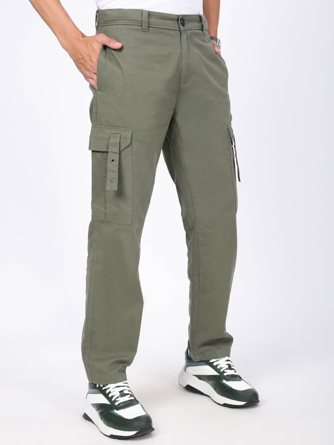 Bene Kleed Relax Men's Cargos - Olive ( Pack of 1 ) - Trousers | Buy online on ZillyBuy