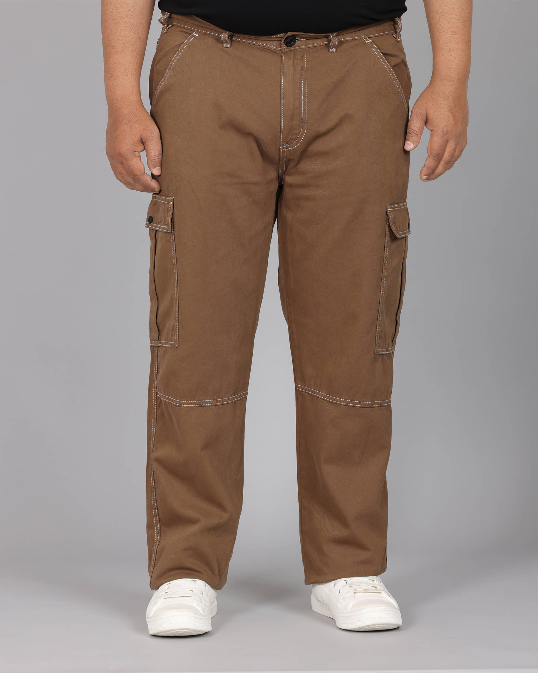 Bene Kleed Relax Men's Cargos - Brown ( Pack of 1 ) - Trousers | Buy online on ZillyBuy
