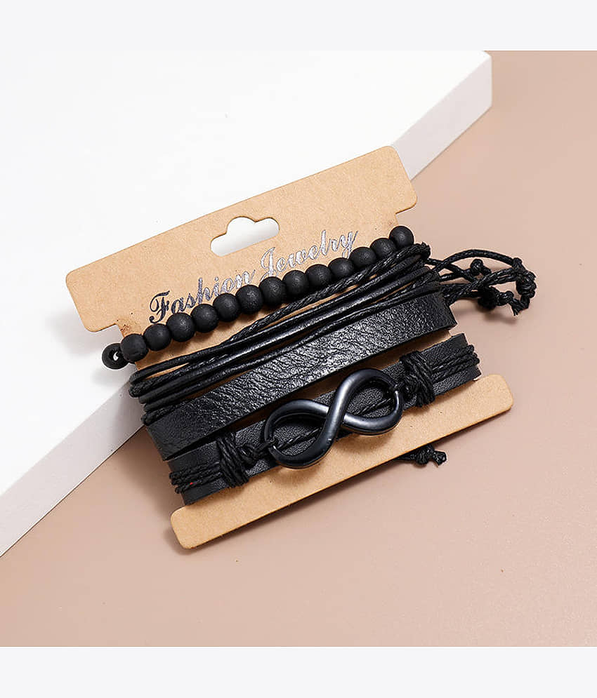 FASHION FRILL Black Bracelet ( Pack of 4 ) - Bangles & Bracelets | Buy online on ZillyBuy