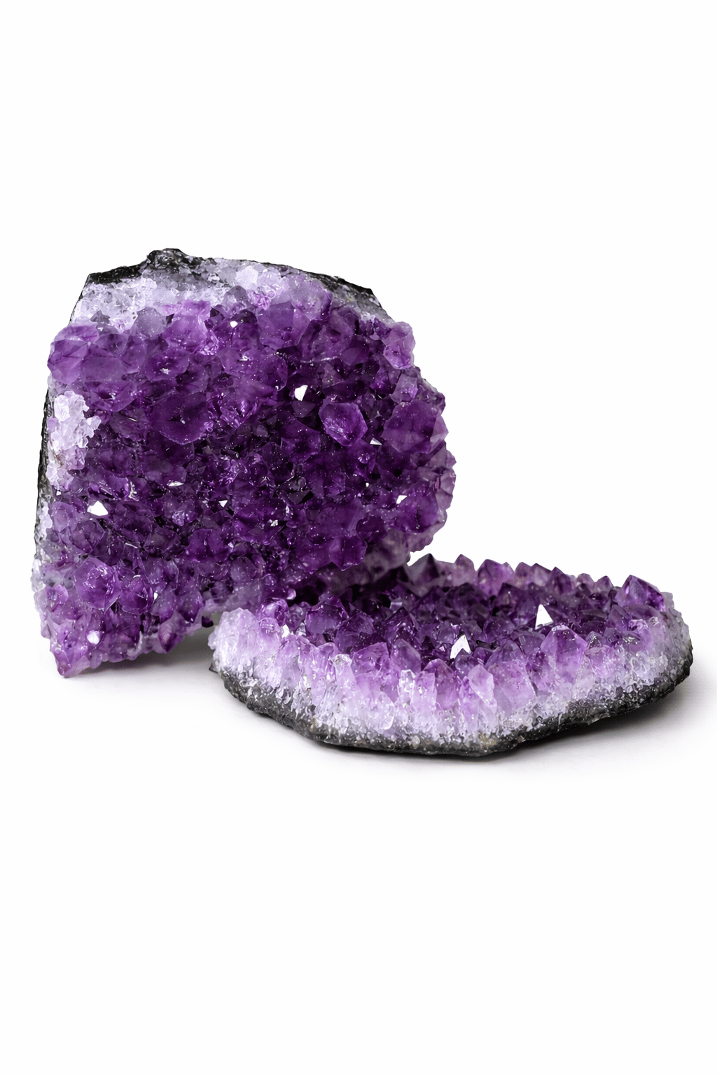 Natural Amethyst Crystal Cluster Raw Geode for Healing & Home Décor – 90 g (2 Pieces)