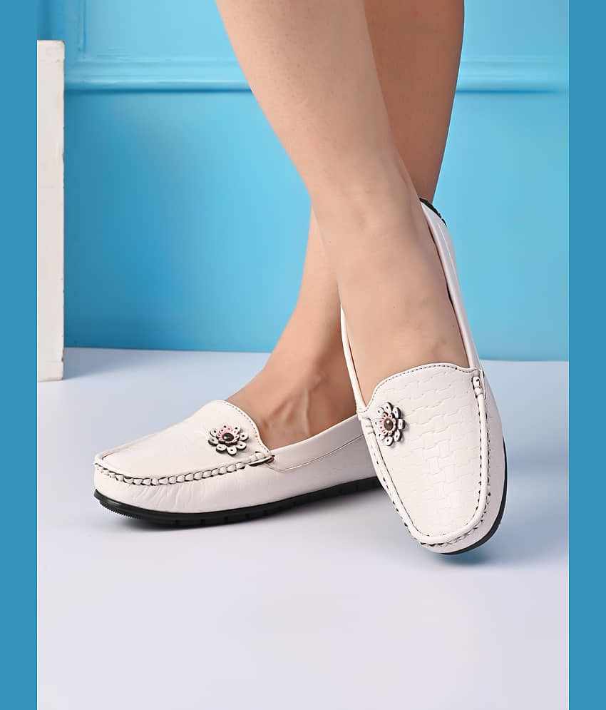 Sir Corbett White Women's Loafers - Casual Shoes | Buy online on ZillyBuy