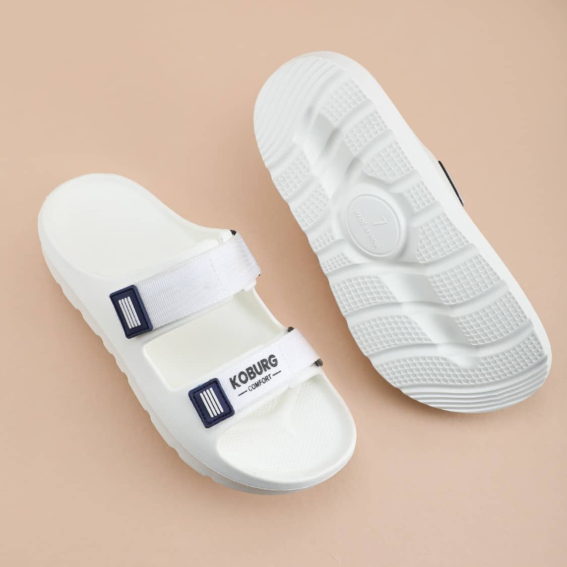 koburg Beige Men's Thong Flip Flop