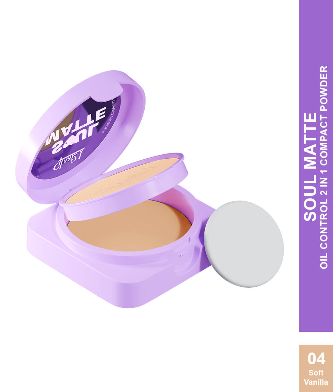 Glam21 Soul Matte Oil Control 2 In 1 Compact Powder | 2 Matte Shades Compact Soft Vanilla, 18 G