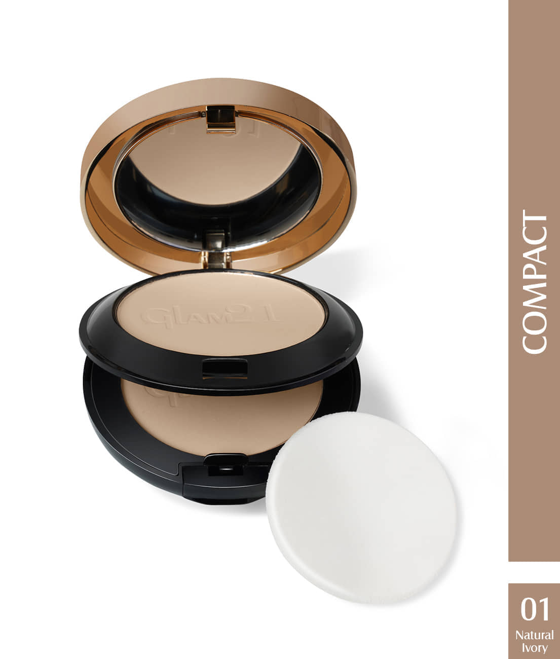 Glam21 HD Oil Control Powder-Natural Ivory Pressed Powder Light Light SPF 1 20 g