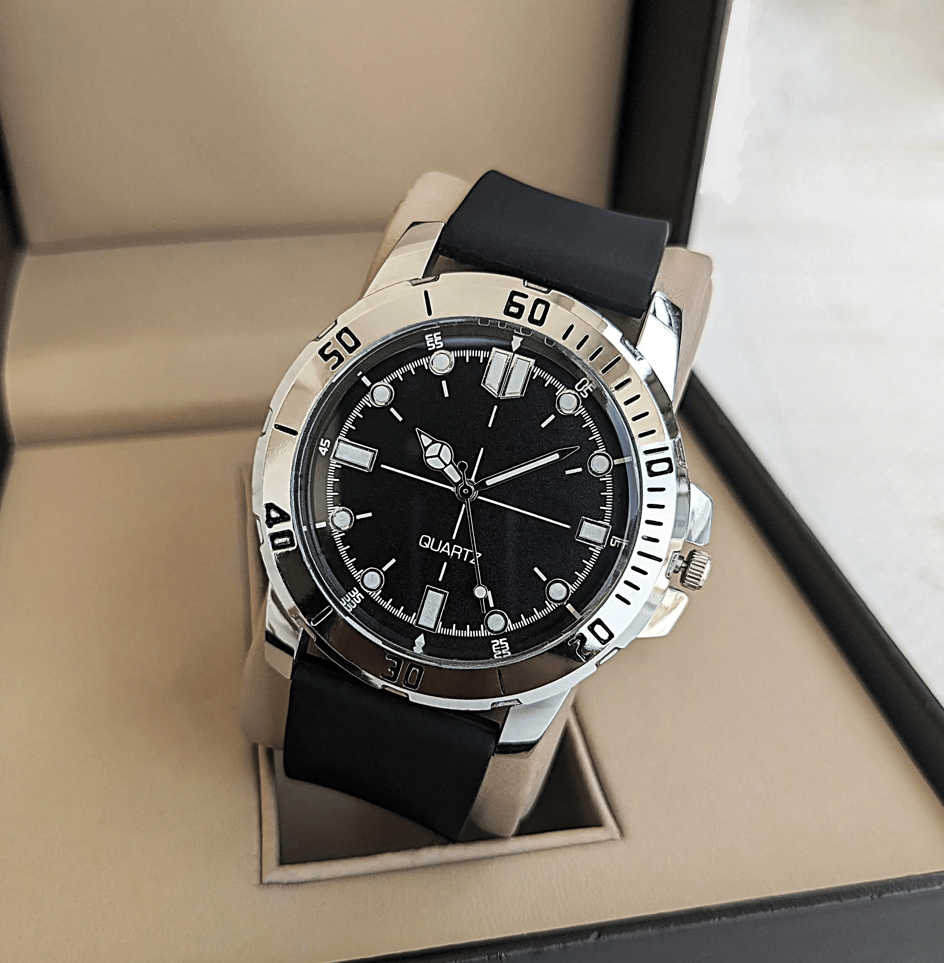 Shivark Black Silicon Analog Men's Watch