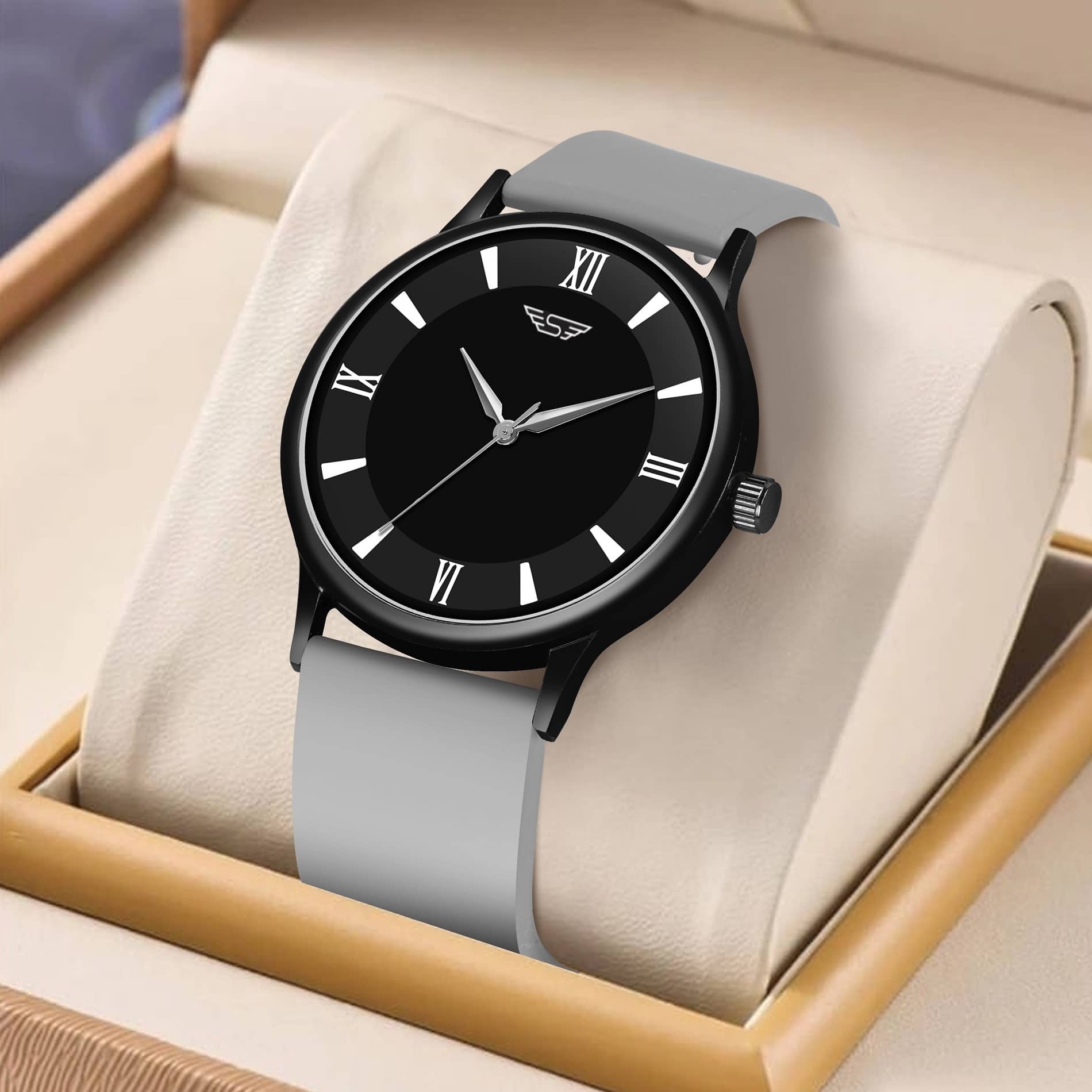 Shivark Light Grey Silicon Analog Men's Watch