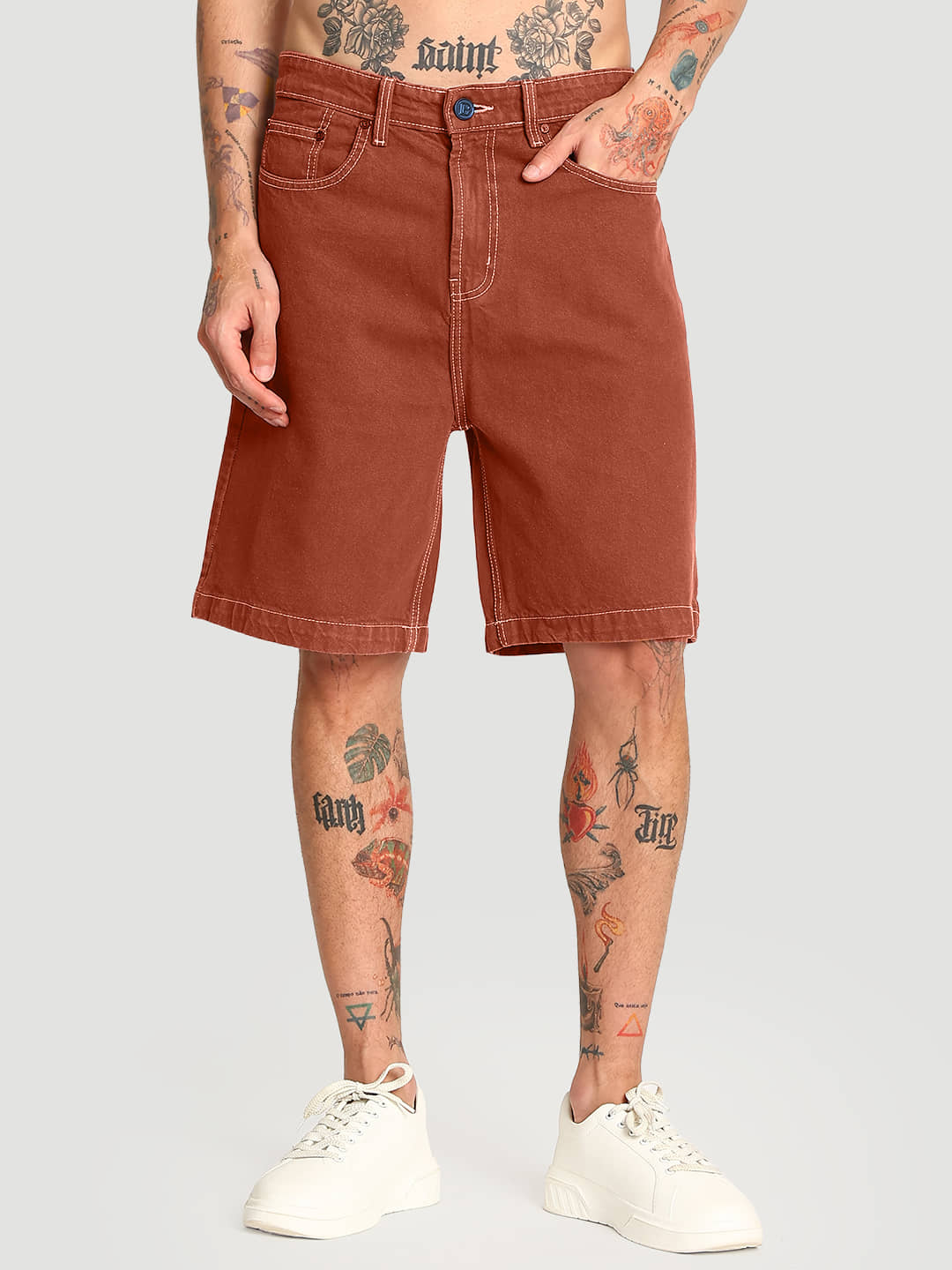 Bene Kleed Brown Cotton Men's Denim Shorts ( Pack of 1 ) - Shorts | Buy online on ZillyBuy