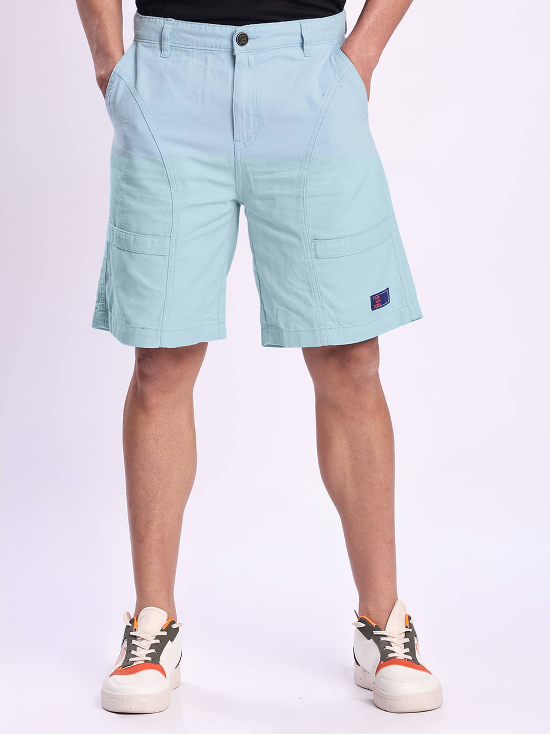 Bene Kleed Light Blue Cotton Men's Shorts ( Pack of 1 ) - Shorts | Buy online on ZillyBuy