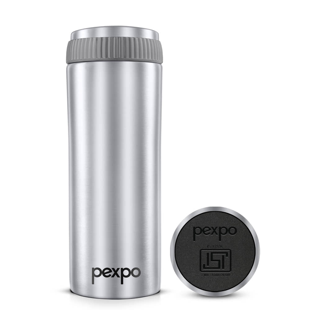 Pexpo crypto Silver Thermosteel Flask ( 450 ml )