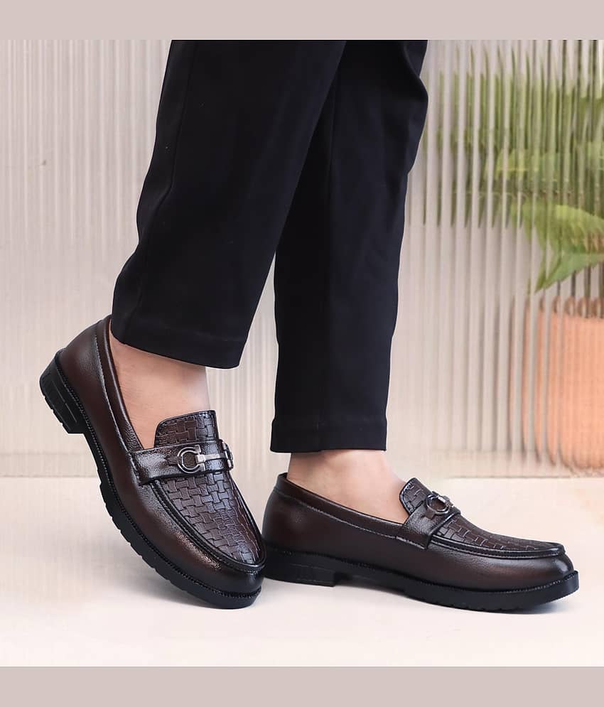SHUAN Brown Men's Mocassin Formal Shoes - Formal Shoes | Buy online on ZillyBuy