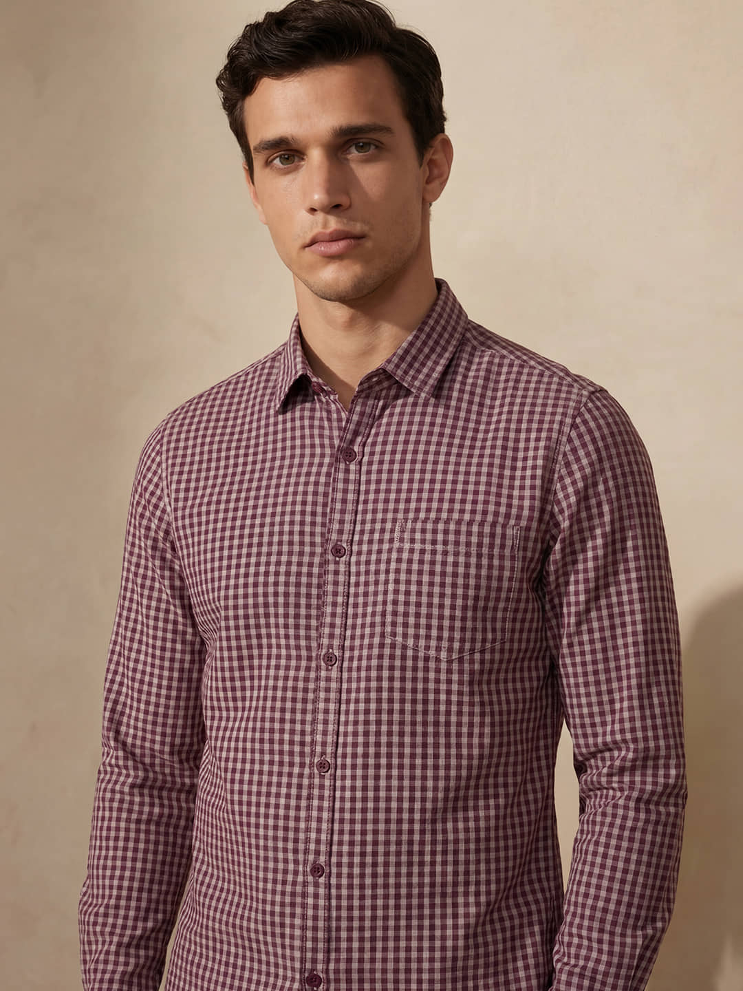 Ketch 100% Cotton Regular Fit Checks Full Sleeves Men's Casual Shirt - Grey ( Pack of 1 )