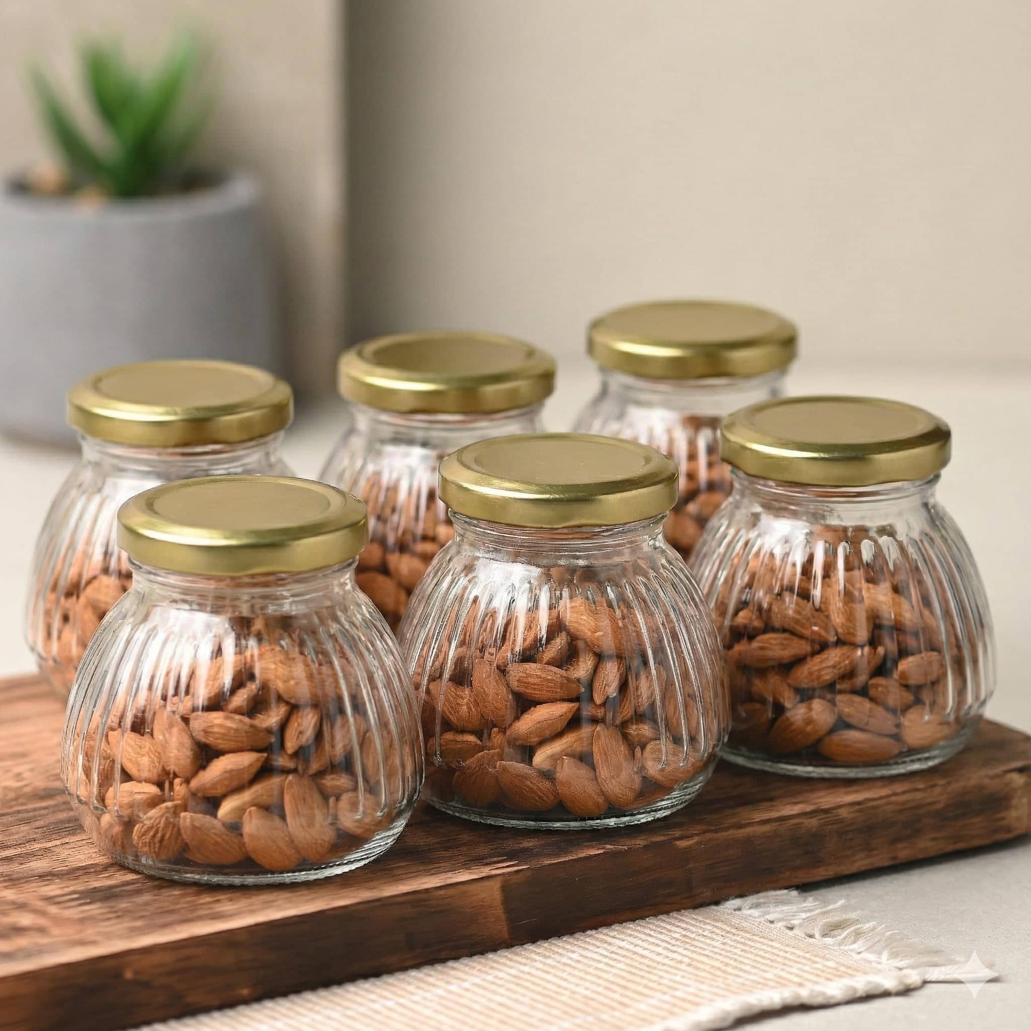 AFAST Glass Food Container Glass Transparent Food Container ( Set of 6 )