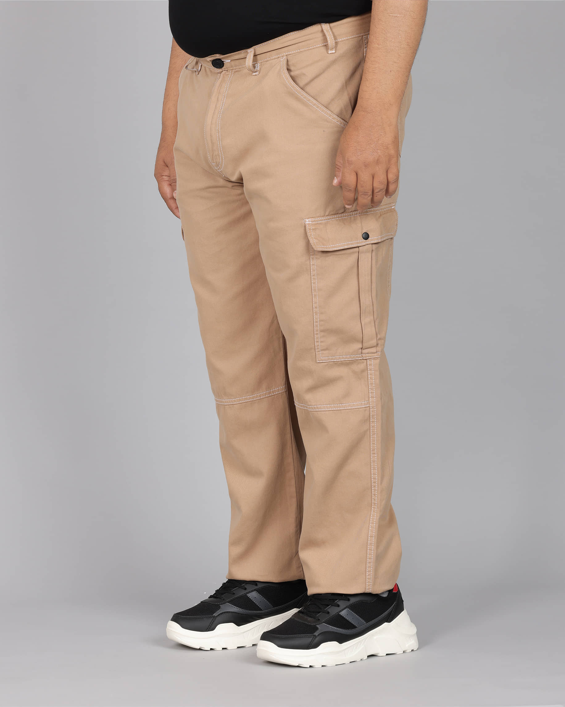 Bene Kleed Relax Men's Cargos - Khaki ( Pack of 1 ) - Trousers | Buy online on ZillyBuy