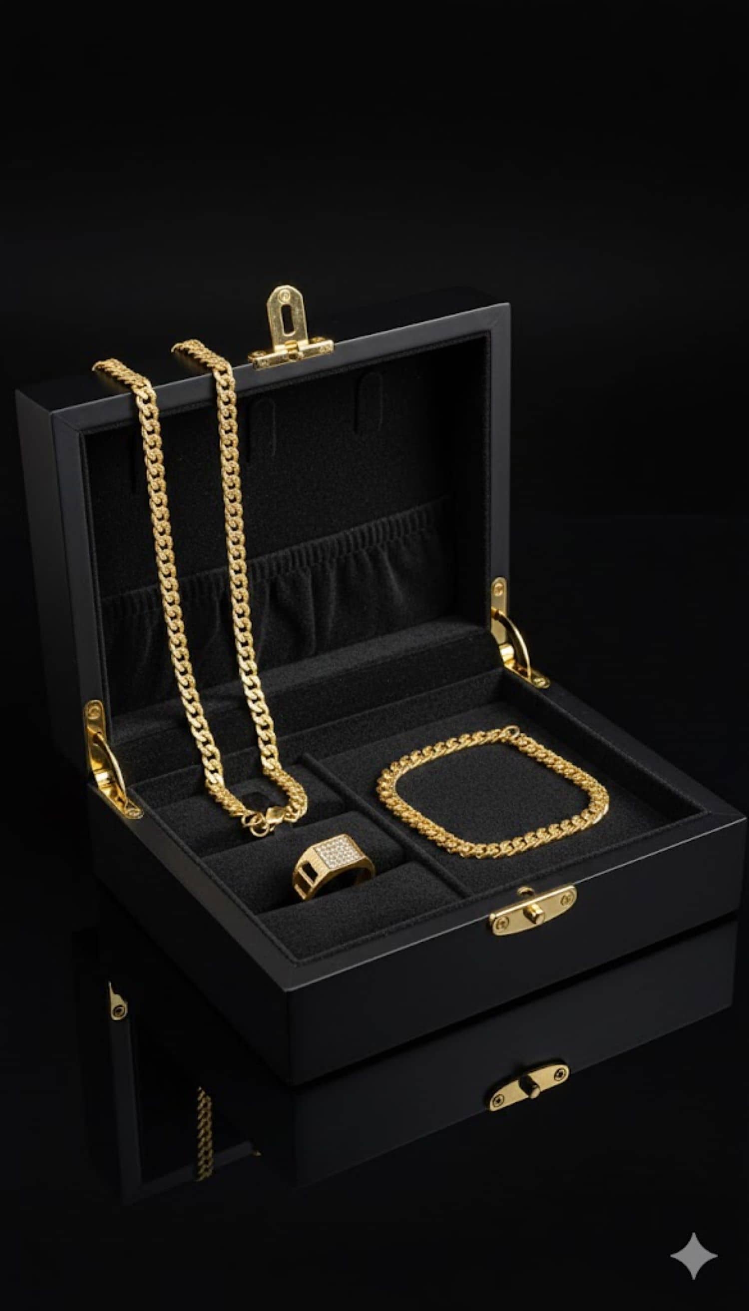 Abrexo Gold Plated Chain ( Set of 3 )