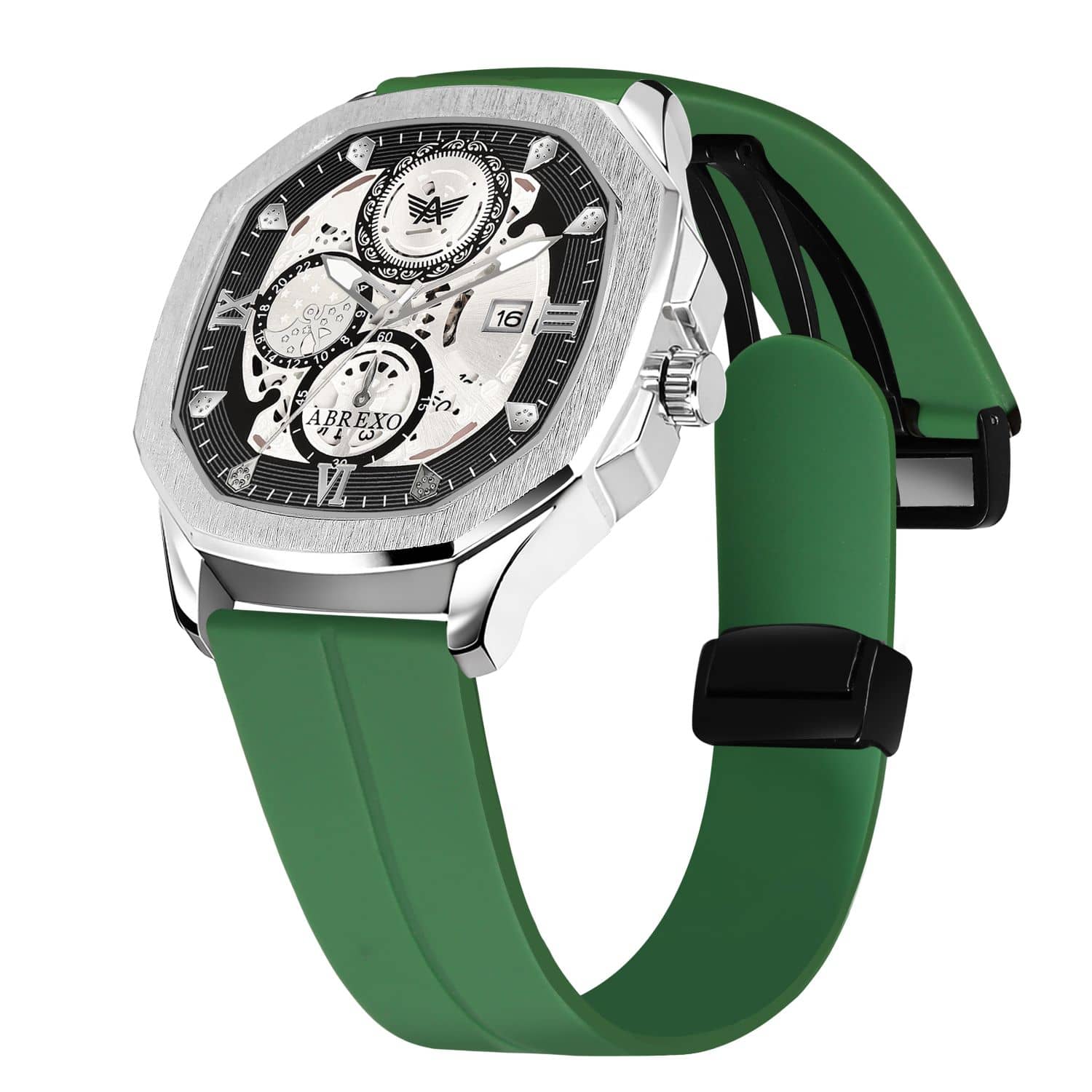 Abrexo Green Silicon Analog Men's Watch