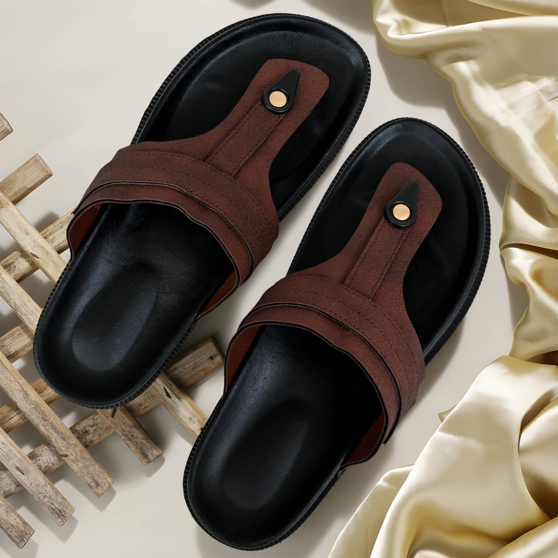 Altek Brown Men's Thong Flip Flop