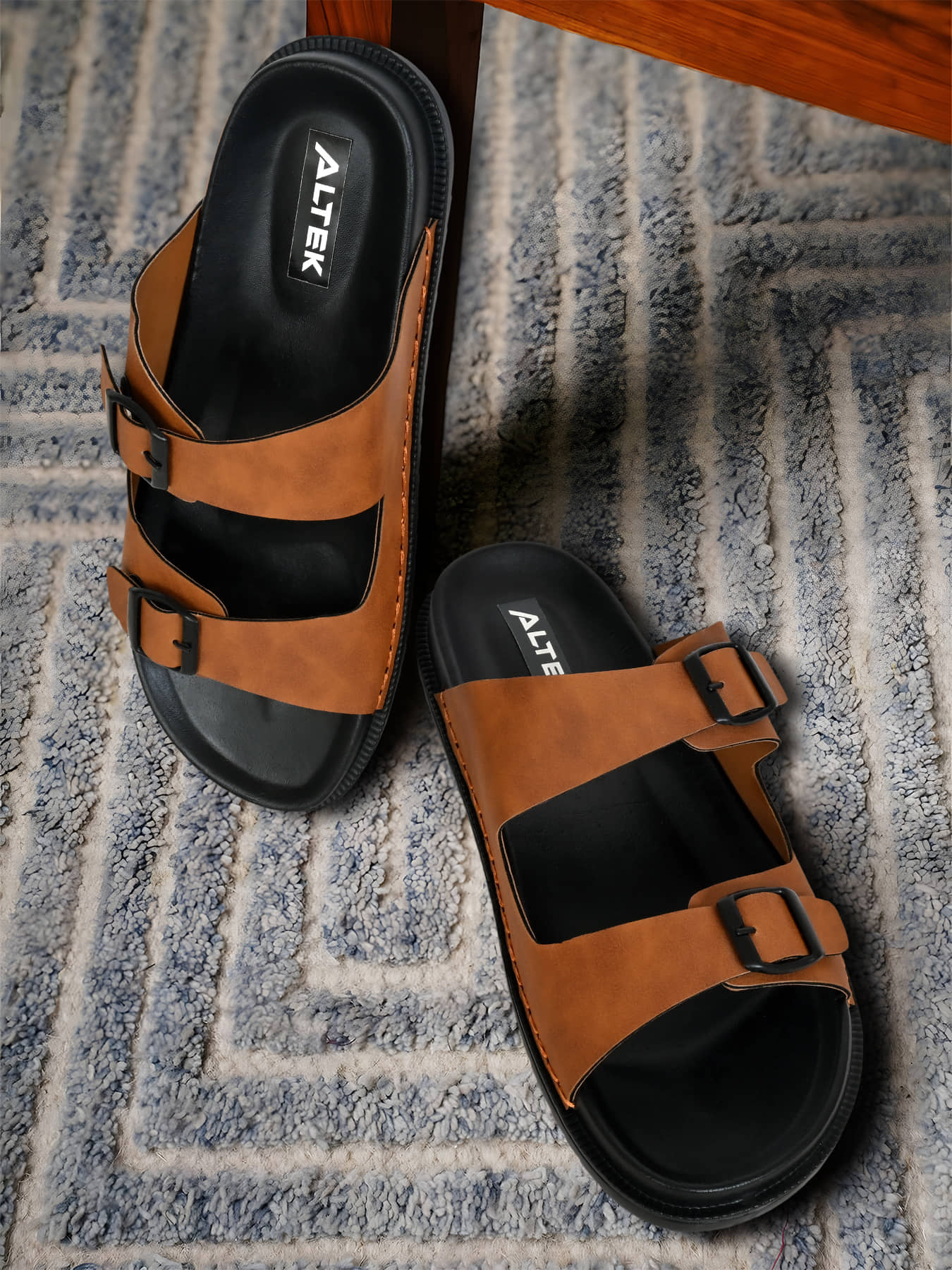 Altek Brown Men's Thong Flip Flop